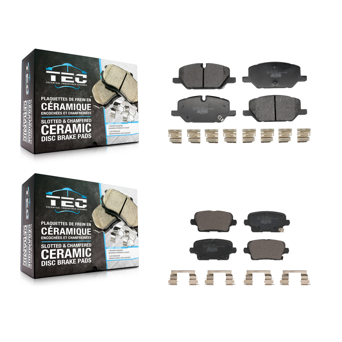 Front Rear Ceramic Brake Pads Kit For Buick Envision Cadillac XT4 KTC-100826