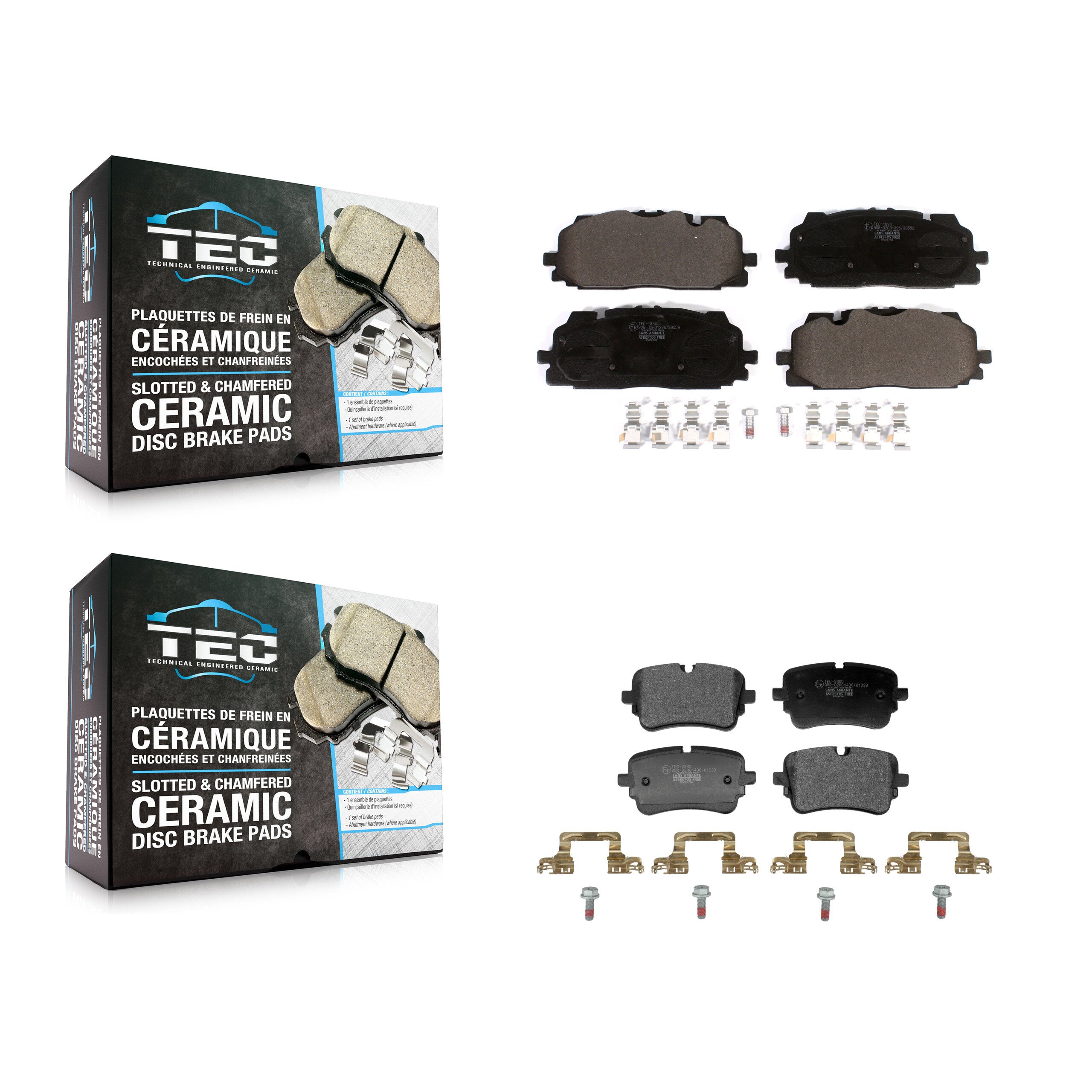 Front Rear Ceramic Brake Pads Kit For Audi Q7 Q8 A8 Quattro KTC-100849