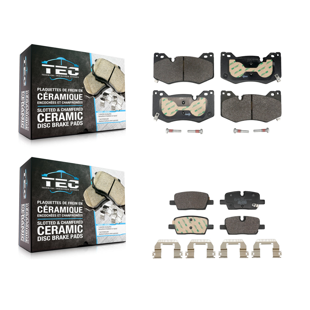 Front Rear Ceramic Brake Pads Kit For Cadillac CT4 KTC-100853