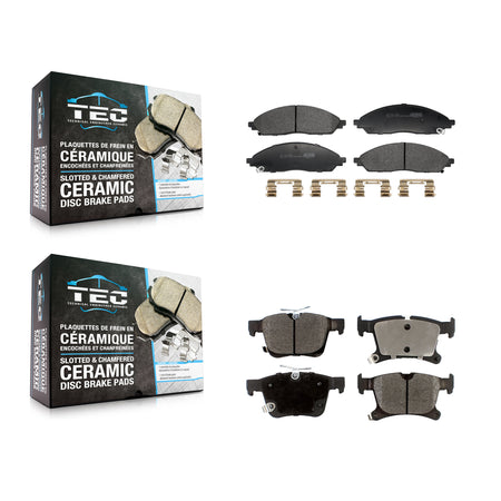Front Rear Ceramic Brake Pads Kit For 2020-2023 Chrysler Pacifica AWD KTC-100877