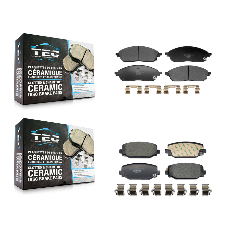 Front Rear Ceramic Brake Pads Kit For Jeep Grand Cherokee L KTC-100880