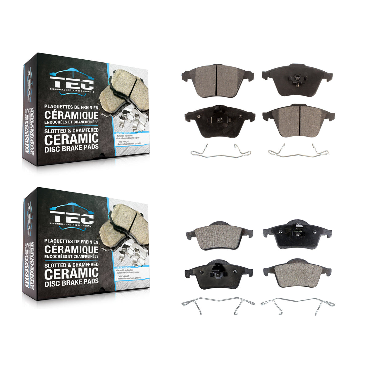 Front Rear Ceramic Brake Pads Kit For 2008-2009 Volvo S60 2.5T KTC-100886