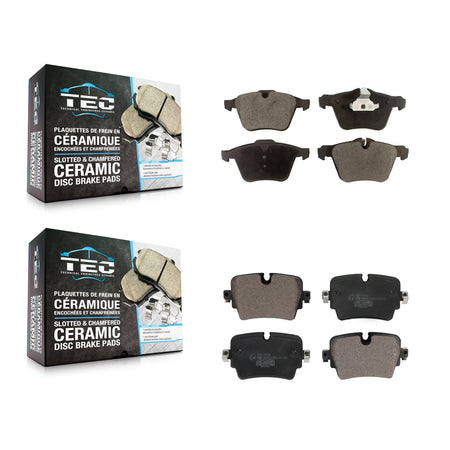 Front Rear Ceramic Brake Pads Kit For 2021 Jaguar F-Type 2.0L KTC-100889