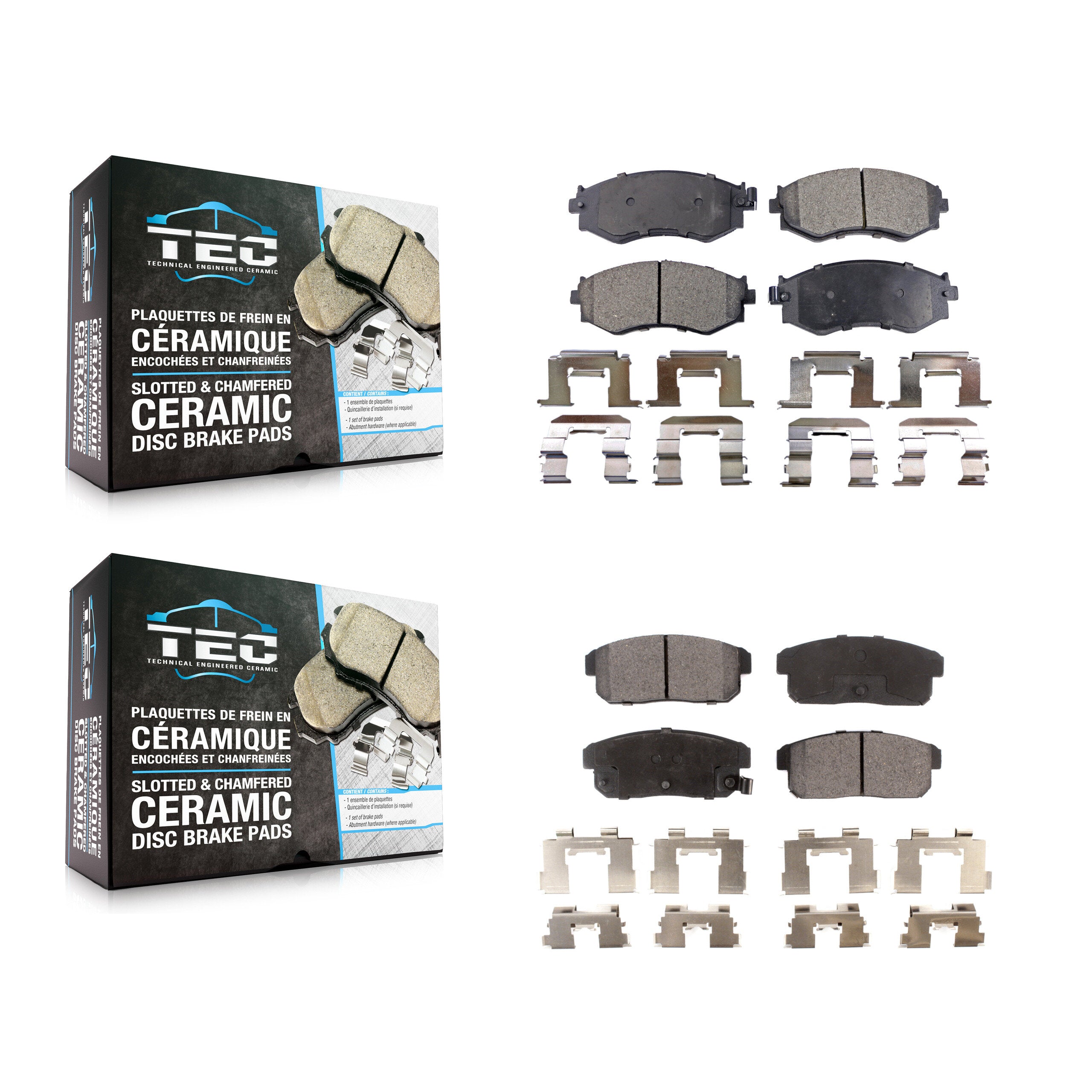 Front Rear Ceramic Brake Pads Kit For 2001 Nissan Sentra 1.8L From 06 01 KTC-100895