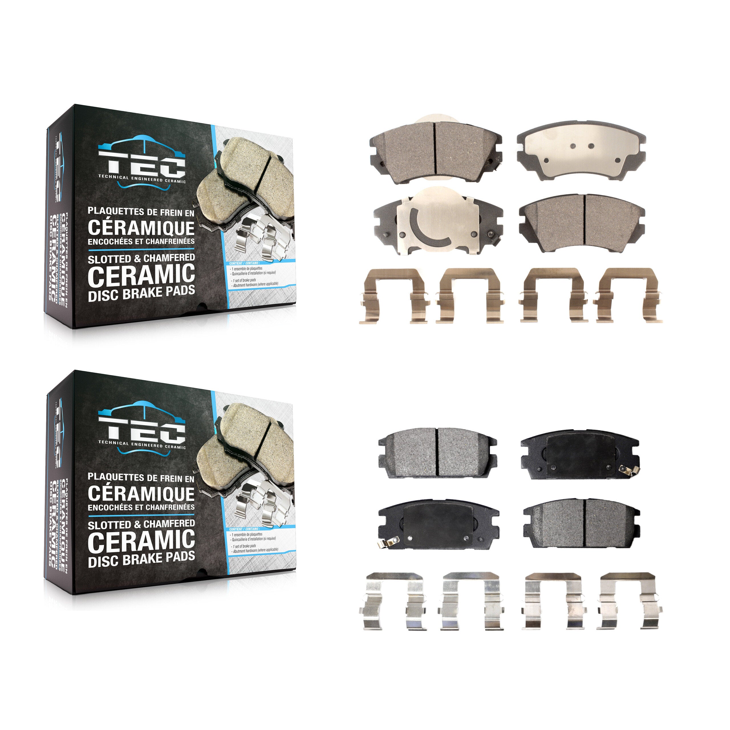 Front Rear Ceramic Brake Pads Kit For 2017 GMC Terrain Vehicles Manufactured In Mexico KTC-100897