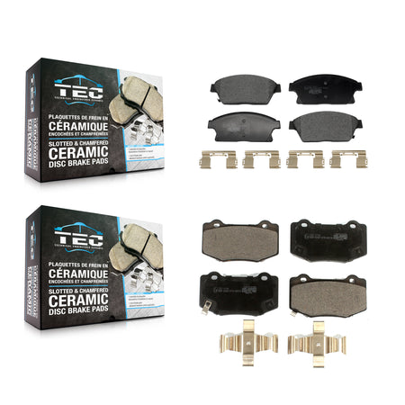 Front Rear Ceramic Brake Pads Kit For 2018 Cadillac ATS V KTC-100901
