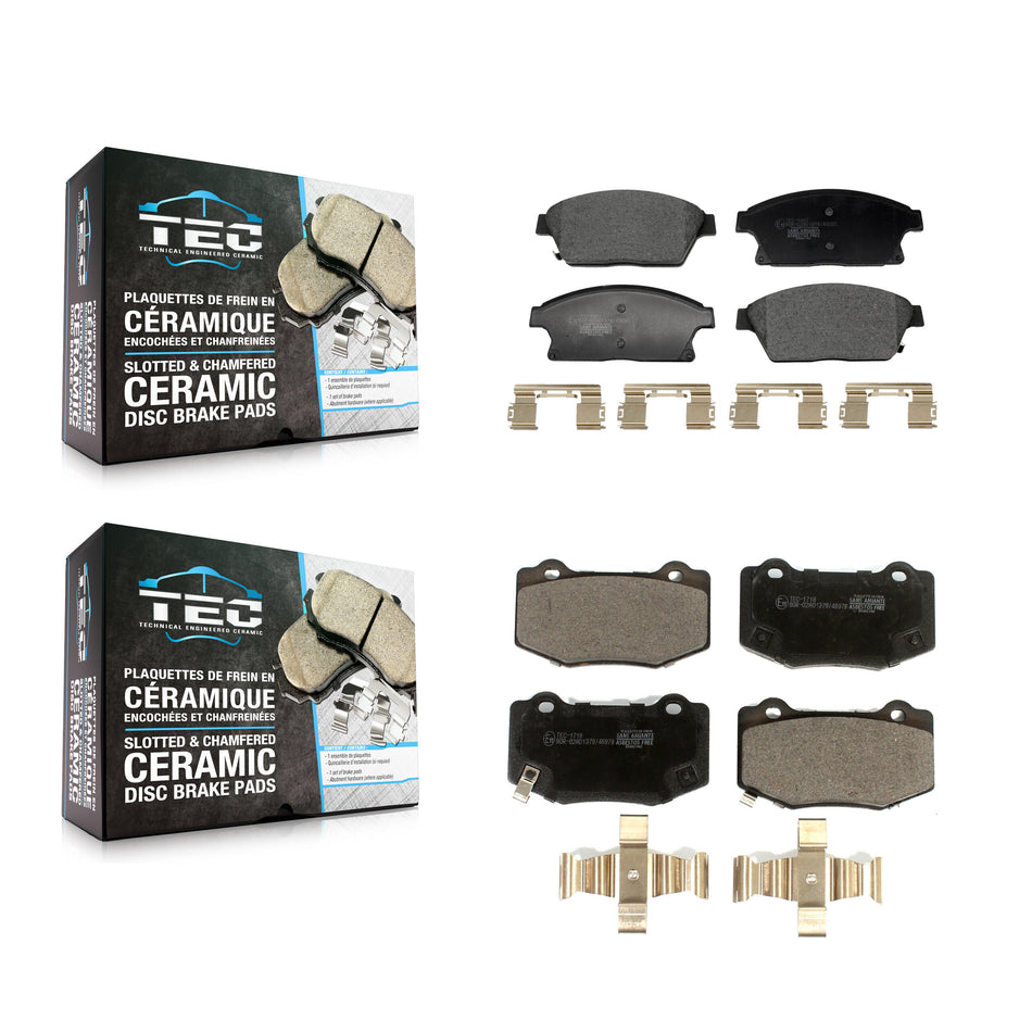 Front Rear Ceramic Brake Pads Kit For 2018 Cadillac ATS V KTC-100901