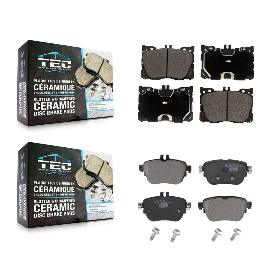 Front Rear Ceramic Brake Pads Kit For Mercedes-Benz E300 E350 KTC-100912