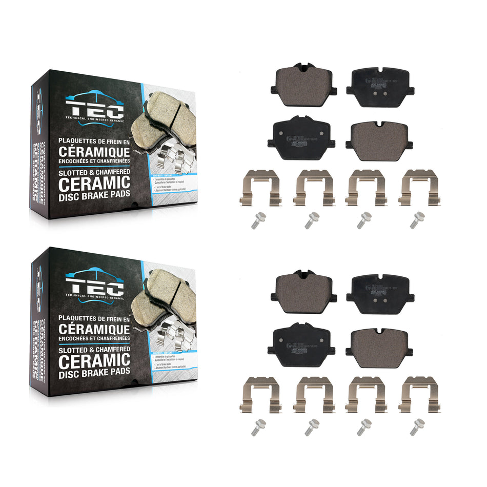 Front Rear Ceramic Brake Pads Kit For 2023-2024 Ram 3500 With Single Wheels KTC-100916