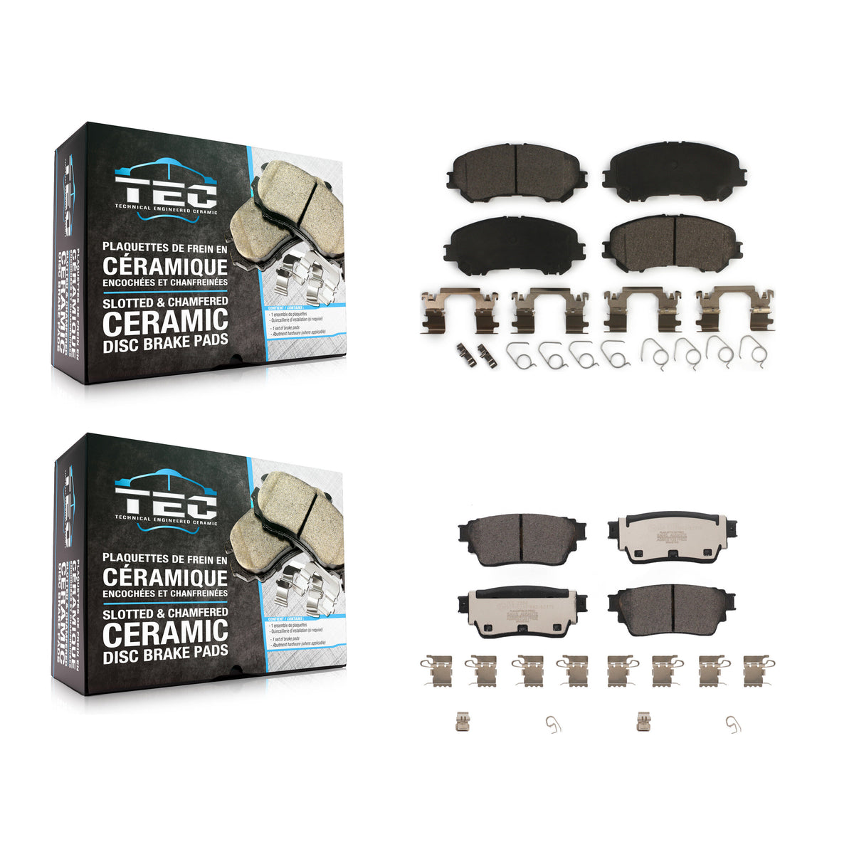 Front Rear Ceramic Brake Pads Kit For Nissan Rogue KTC-100923