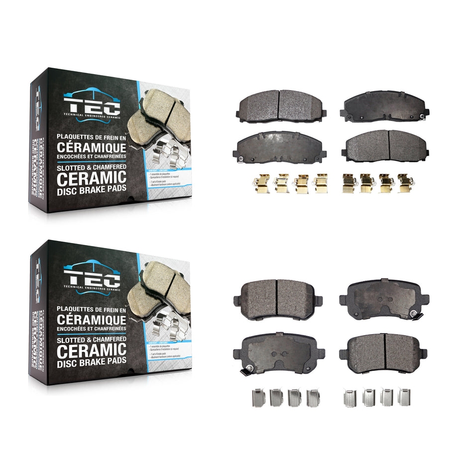 Front Rear Ceramic Brake Pads Kit For Volkswagen Routan With 330mm Diameter Rotor KTC-100931