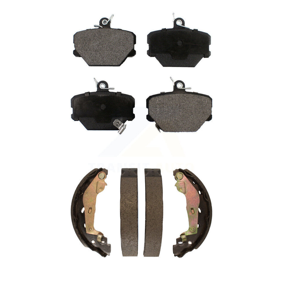 Front Rear Ceramic Brake Pads And Drum Shoes Kit For Smart Fortwo KTN-100028