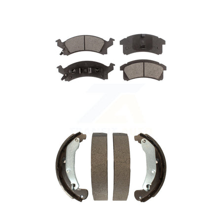 Front Rear Ceramic Brake Pads And Drum Shoes Kit For Pontiac Sunfire Chevrolet Cavalier KTN-100085
