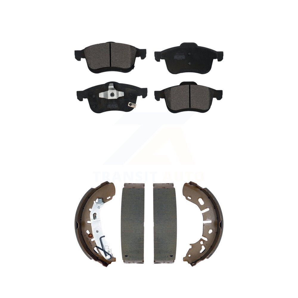 Front Rear Ceramic Brake Pads And Drum Shoes Kit For 2015-2021 Ram ProMaster City KTN-100887