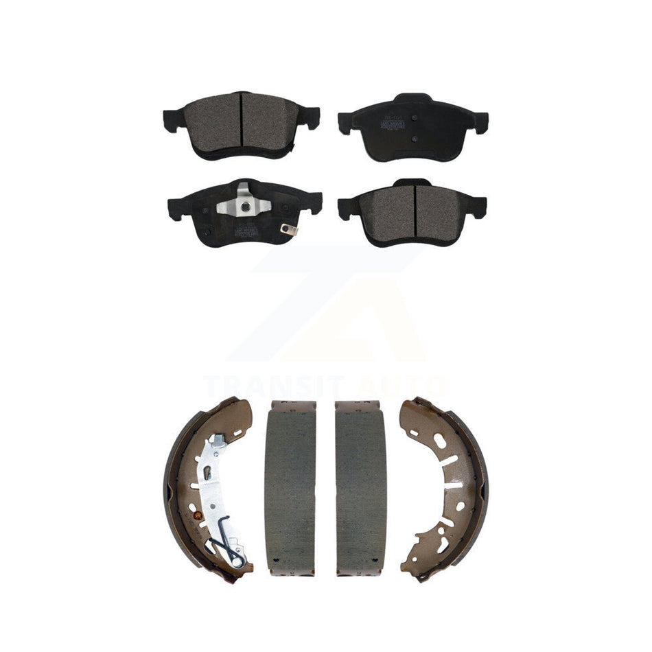 Front Rear Ceramic Brake Pads And Drum Shoes Kit For 2015-2021 Ram ProMaster City KTN-100887