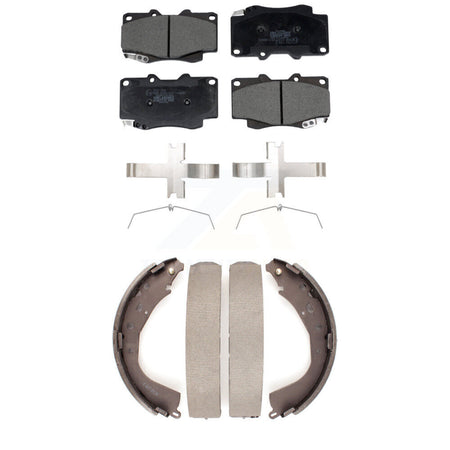 Front Rear Ceramic Brake Pads And Drum Shoes Kit For Toyota Tacoma KTN-100926