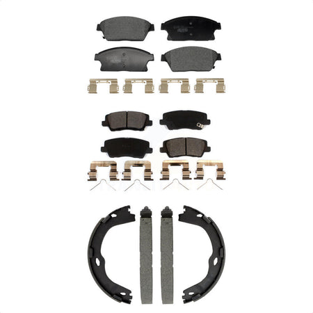 Front Rear Ceramic Brake Pads And Parking Shoes Kit For Cadillac ATS KTN-100953