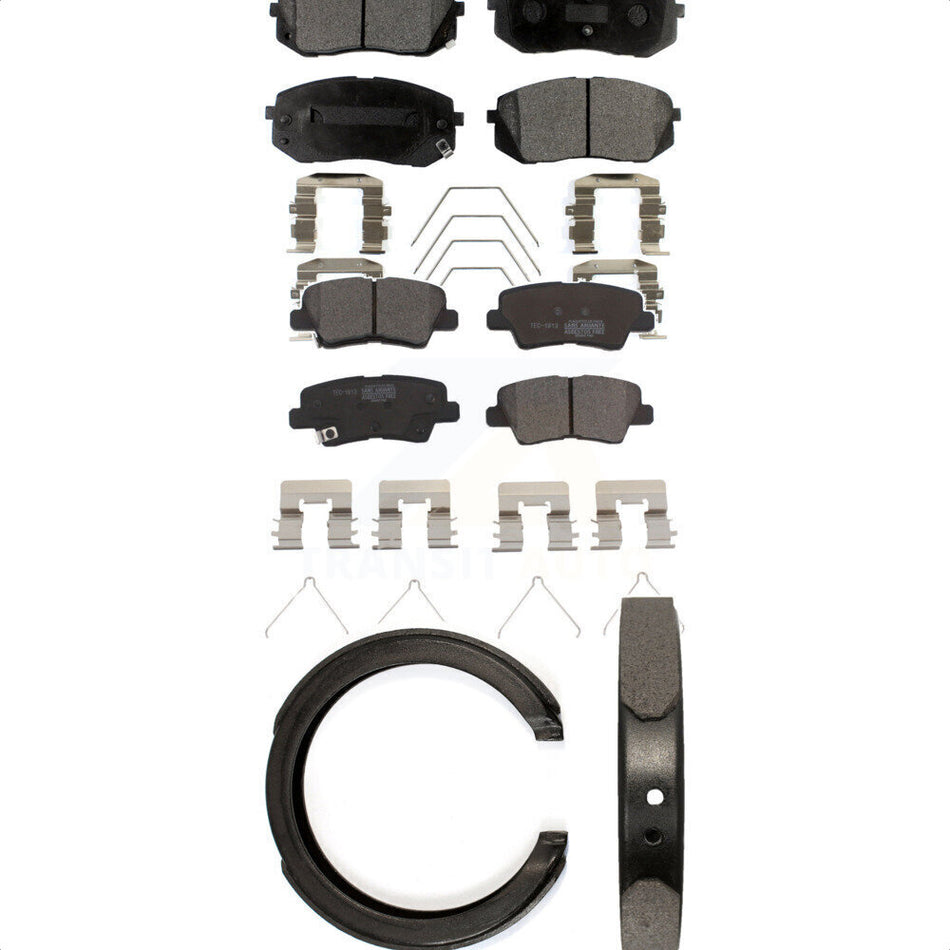 Front Rear Ceramic Brake Pads Parking Shoe Kit For Kia Optima With Electric KTN-100962