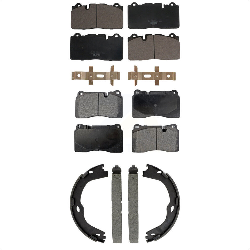 Front Rear Ceramic Brake Pads And Parking Shoes Kit For Chevrolet Corvette KTN-100963
