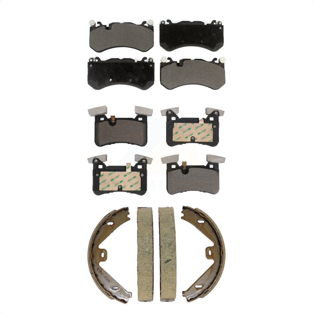 Front Rear Ceramic Brake Pads And Parking Shoes Kit For Mercedes-Benz E63 AMG S C63 CLS63 KTN-100965