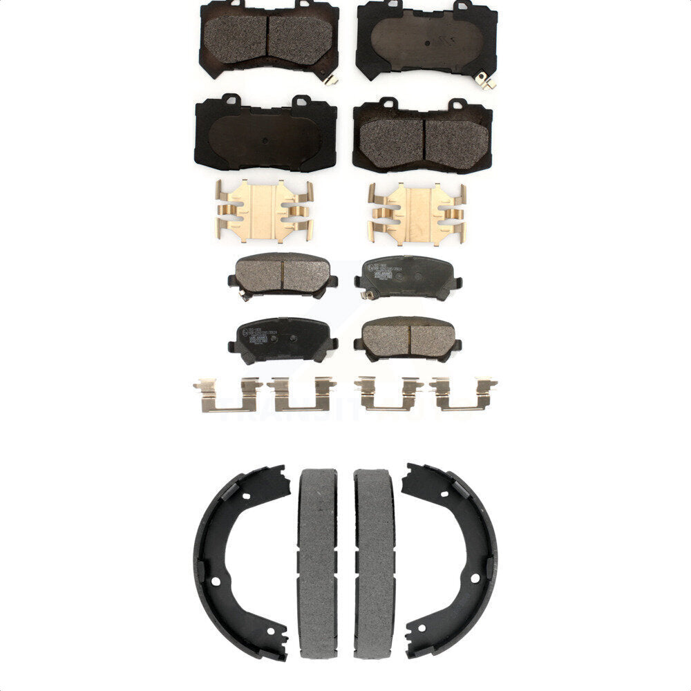 Front Rear Ceramic Brake Pads And Parking Shoes Kit For Chevrolet Colorado GMC Canyon KTN-100973