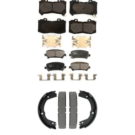 Front Rear Ceramic Brake Pads And Parking Shoes Kit For Chevrolet Colorado GMC Canyon KTN-100973