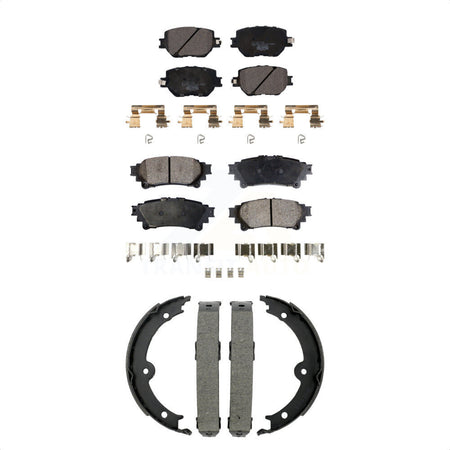 Front Rear Ceramic Brake Pads And Parking Shoes Kit For Lexus IS250 KTN-101013
