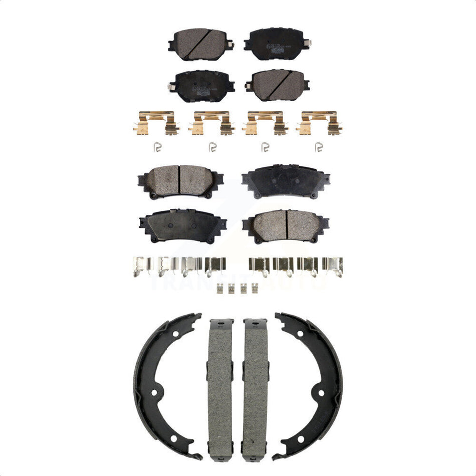 Front Rear Ceramic Brake Pads And Parking Shoes Kit For Lexus IS250 KTN-101013