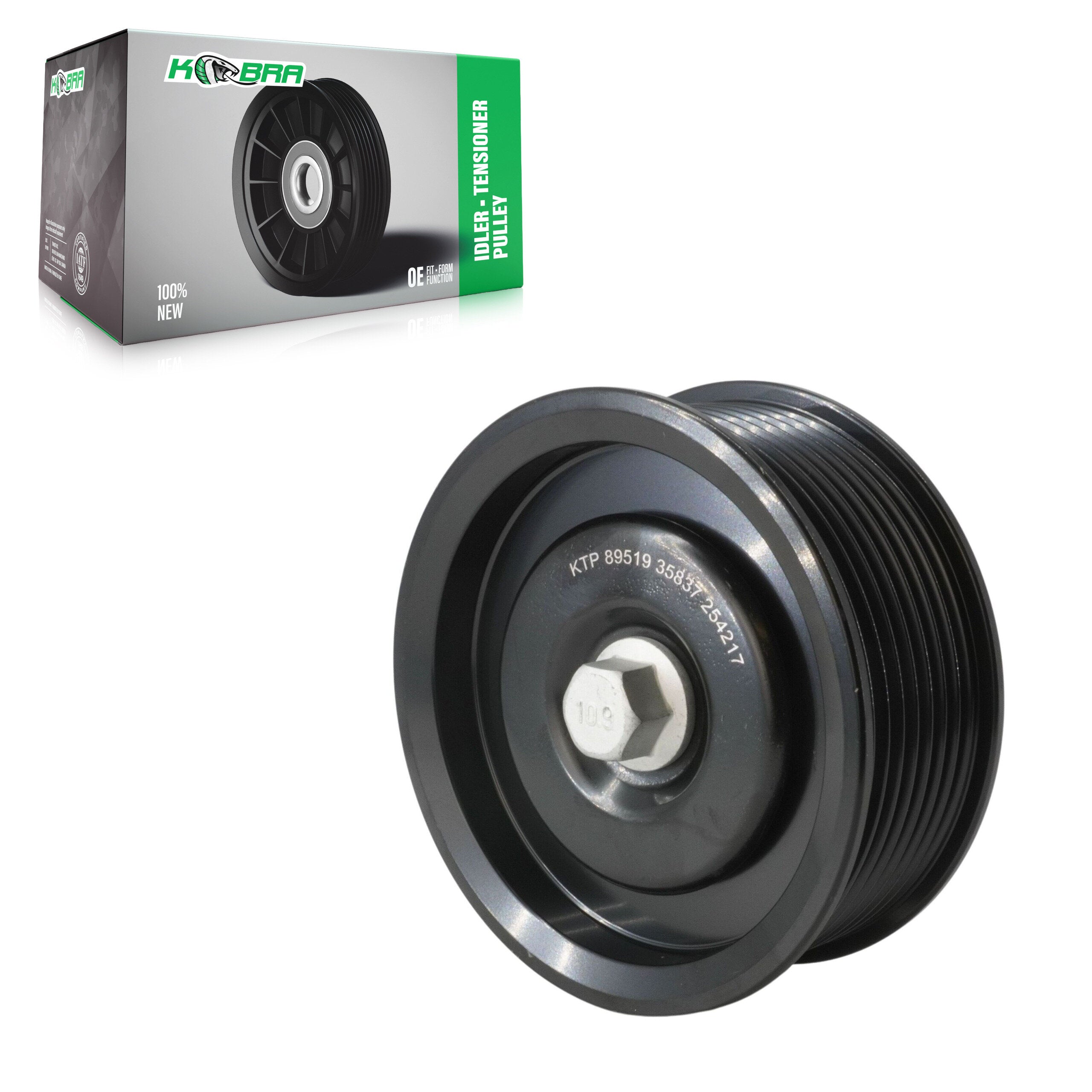 Grooved Pulley Accessory Drive Belt Idler KTP-89519 For Ford F-350 Super Duty F-250 F-450