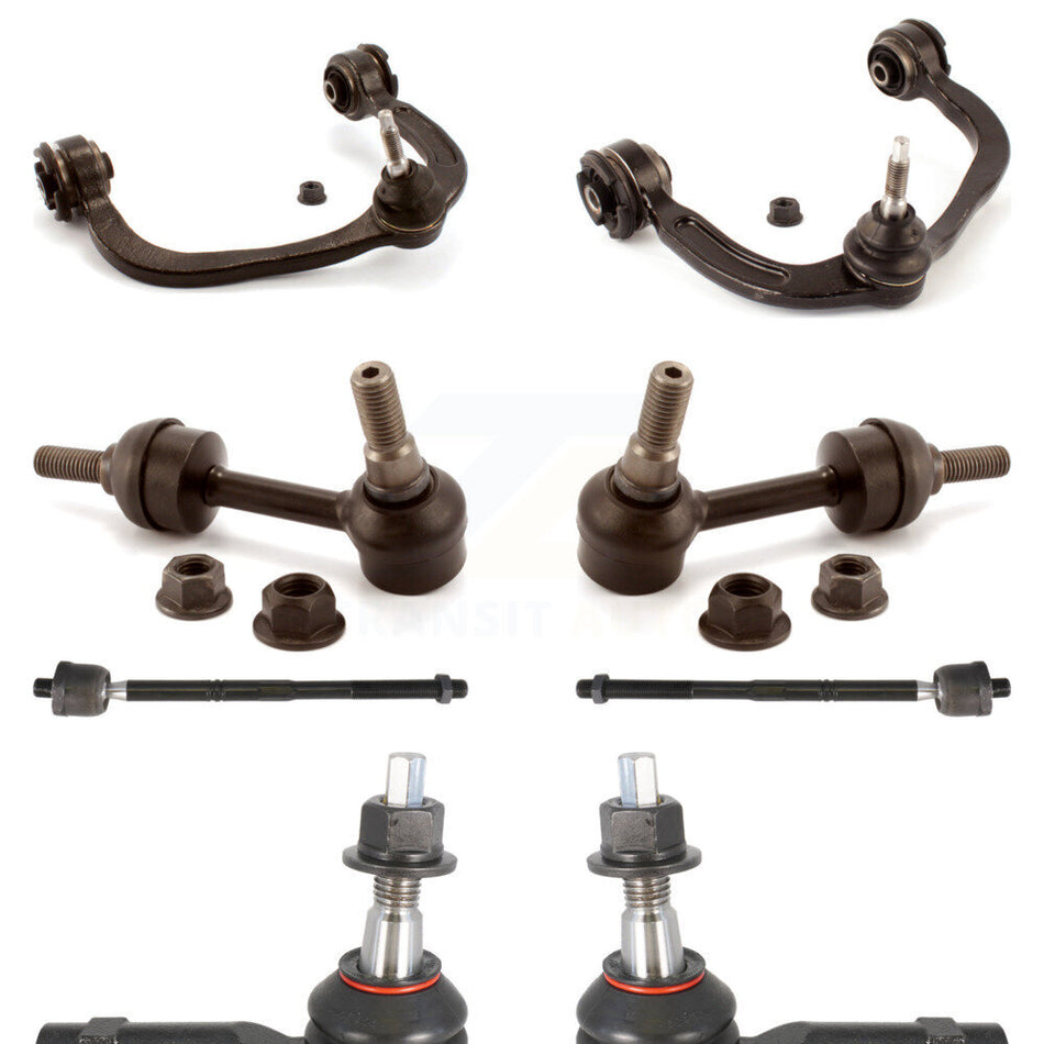 Front Suspension Control Arm And Ball Joint Assembly Steering Tie Rod End Stabilizer Bar Link Kit (8Pc) For Ford F-150 RWD KTR-100350