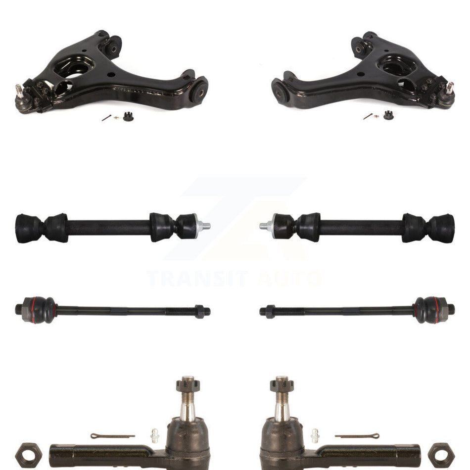 Front Suspension Control Arm And Ball Joint Assembly Steering Tie Rod End Stabilizer Bar Link Kit (8Pc) For Chevrolet Silverado 1500 GMC Sierra Classic KTR-100364
