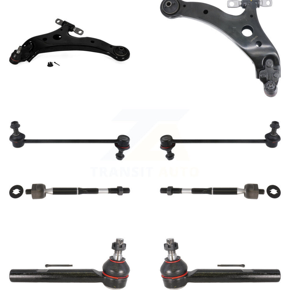 Front Suspension Control Arm And Ball Joint Assembly Steering Tie Rod End Stabilizer Bar Link Kit (8Pc) For Lexus Toyota Highlander RX350 RX330 KTR-100383