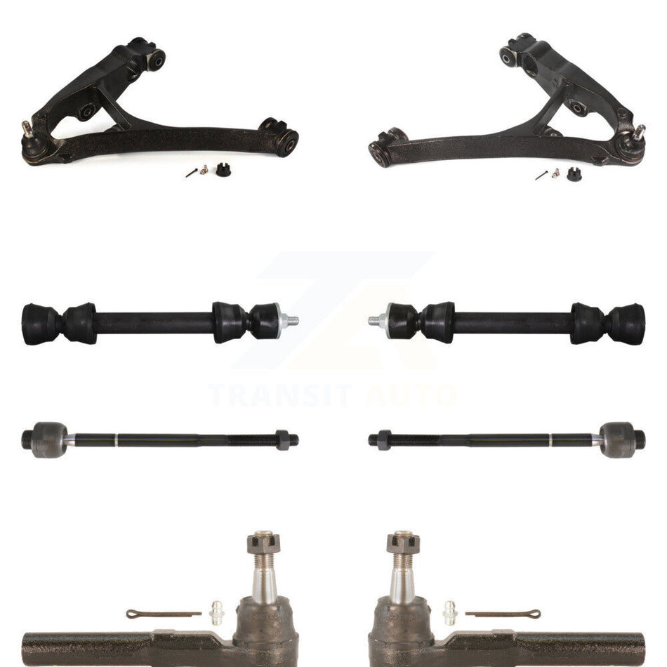 Front Suspension Control Arm And Ball Joint Assembly Steering Tie Rod End Stabilizer Bar Link Kit (8Pc) For Chevrolet Silverado 1500 GMC Sierra Classic KTR-100390
