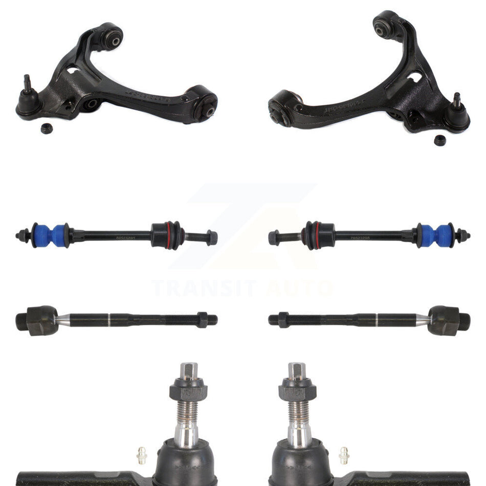 Front Suspension Control Arm And Ball Joint Assembly Steering Tie Rod End Stabilizer Bar Link Kit (8Pc) For Dakota Dodge Mitsubishi Raider Ram KTR-100395