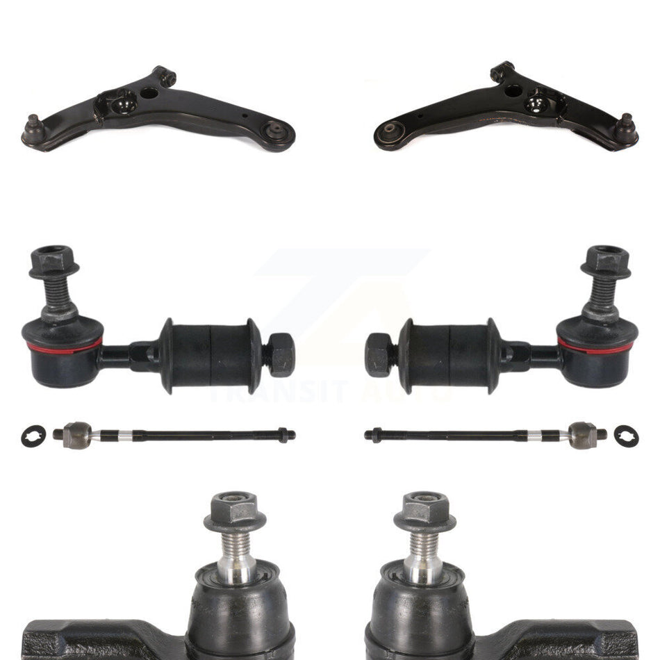 Front Suspension Control Arm And Ball Joint Assembly Steering Tie Rod End Stabilizer Bar Link Kit (8Pc) For 2003-2006 Mitsubishi Outlander KTR-100400