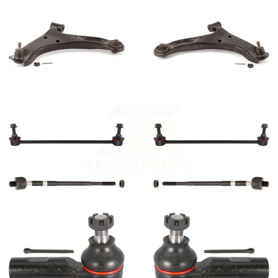 Front Suspension Control Arm And Ball Joint Assembly Steering Tie Rod End Stabilizer Bar Link Kit (8Pc) For 2006-2013 Suzuki Grand Vitara KTR-100405