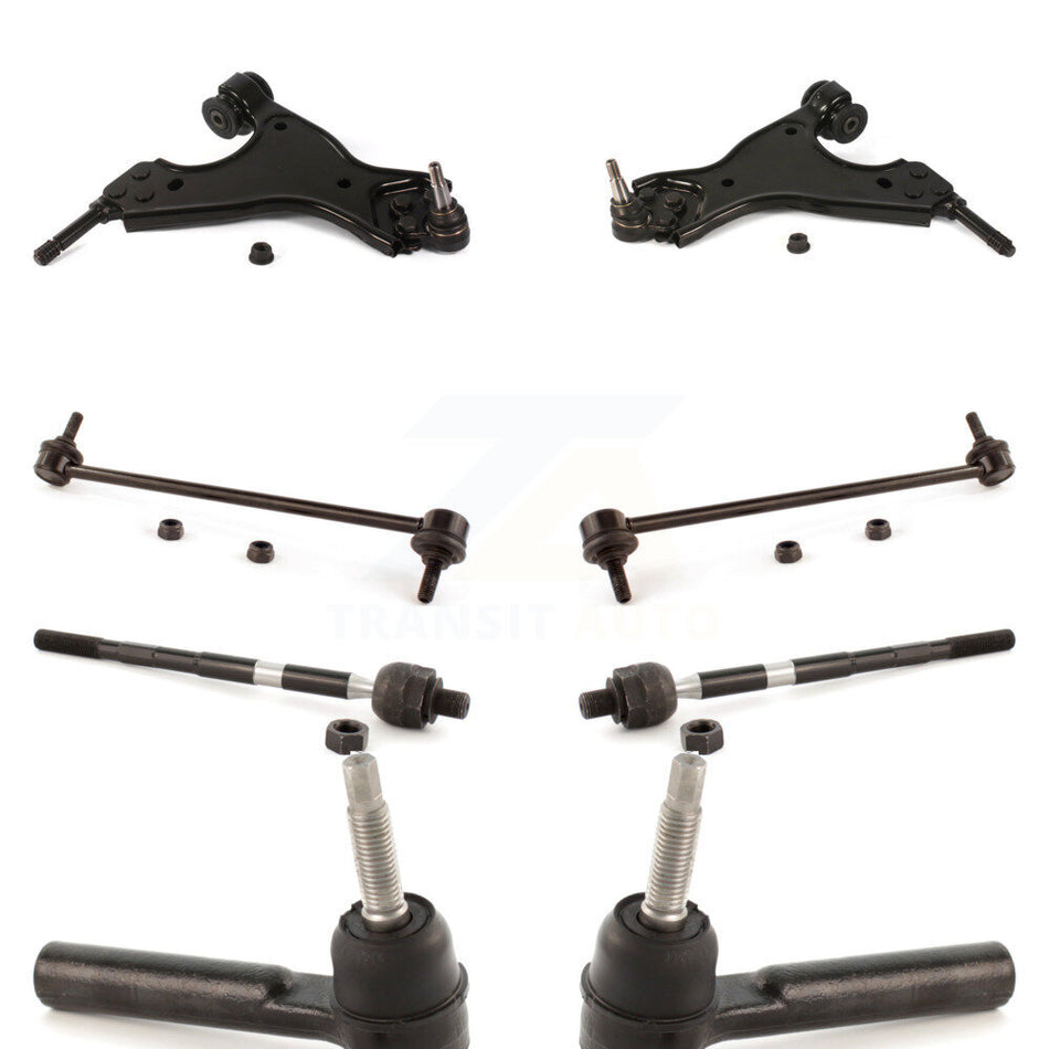 Front Suspension Control Arm And Ball Joint Assembly Steering Tie Rod End Stabilizer Bar Link Kit (8Pc) For Chevrolet Traverse GMC Acadia Buick Enclave Saturn Outlook Limited KTR-100414