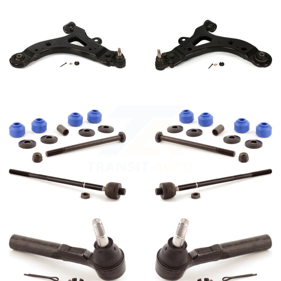 Front Suspension Control Arm And Ball Joint Assembly Steering Tie Rod End Stabilizer Bar Link Kit (8Pc) For Buick Rendezvous Pontiac Aztek KTR-100416