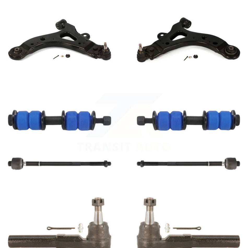 Front Suspension Control Arm And Ball Joint Assembly Steering Tie Rod End Stabilizer Bar Link Kit (8Pc) For Buick Rendezvous Pontiac Aztek KTR-100416