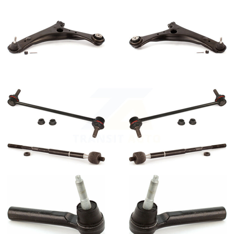 Front Suspension Control Arm And Ball Joint Assembly Steering Tie Rod End Stabilizer Bar Link Kit (8Pc) For Dodge Grand Caravan Chrysler Town & Country Ram C/V KTR-100424