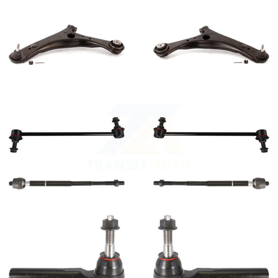 Front Suspension Control Arm And Ball Joint Assembly Steering Tie Rod End Stabilizer Bar Link Kit (8Pc) For Dodge Grand Caravan Chrysler Town & Country Ram C/V KTR-100424