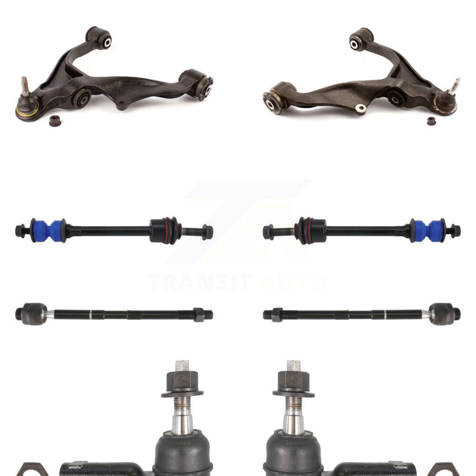 Front Suspension Control Arm And Ball Joint Assembly Steering Tie Rod End Stabilizer Bar Link Kit (8Pc) For 2012 Ram 1500 4WD With 8 Lug Wheels KTR-100428