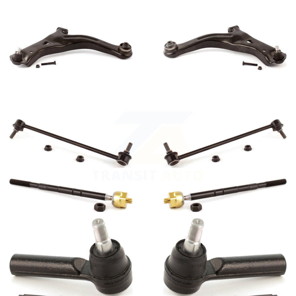 Front Suspension Control Arm And Ball Joint Assembly Steering Tie Rod End Stabilizer Bar Link Kit (8Pc) For 2008-2009 Mazda Tribute With 16mm Diameter Thread At Outer KTR-100432