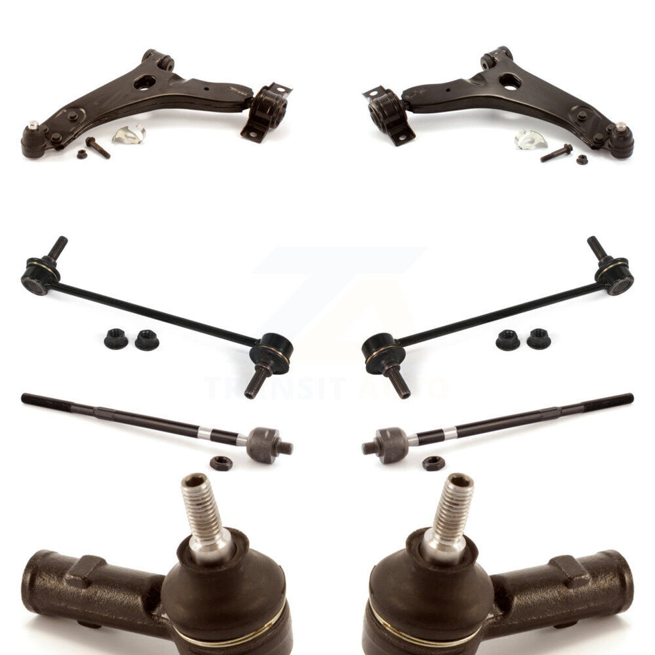 Front Suspension Control Arm And Ball Joint Assembly Steering Tie Rod End Stabilizer Bar Link Kit (8Pc) For Ford Focus KTR-100441