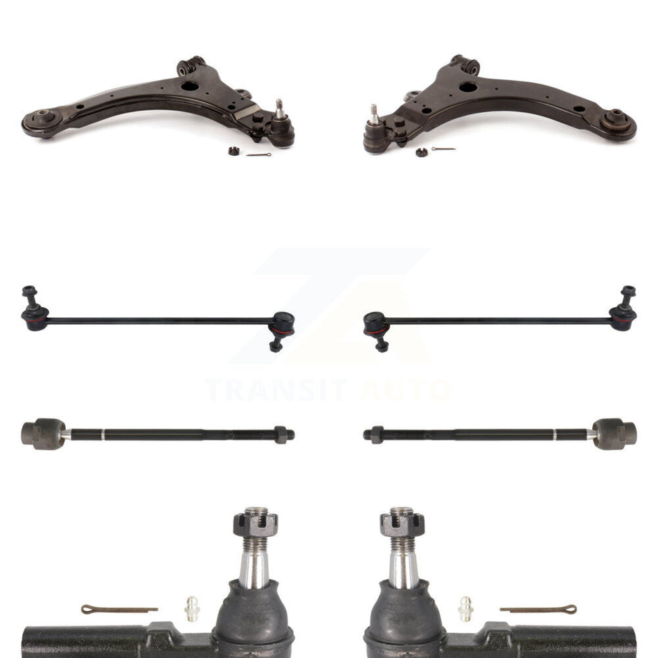 Front Suspension Control Arm And Ball Joint Assembly Steering Tie Rod End Stabilizer Bar Link Kit (8Pc) For Pontiac Grand Prix Buick LaCrosse Allure KTR-100452