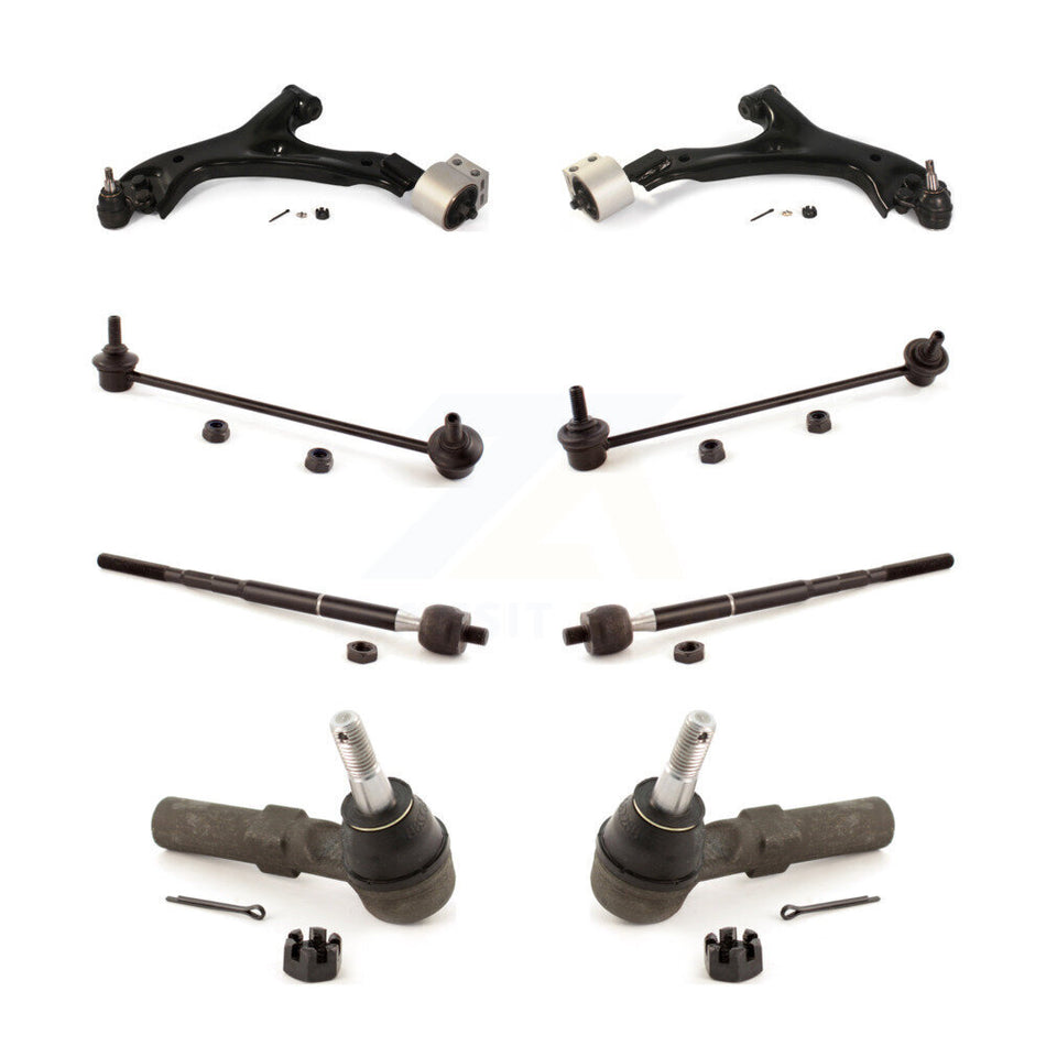 Front Suspension Control Arm And Ball Joint Assembly Steering Tie Rod End Stabilizer Bar Link Kit (8Pc) For Saturn Vue Chevrolet Equinox Pontiac Torrent KTR-100469