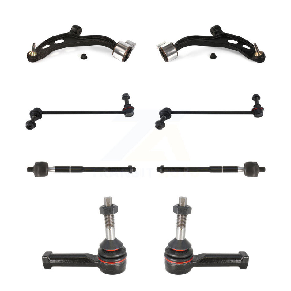 Front Suspension Control Arm And Ball Joint Assembly Steering Tie Rod End Stabilizer Bar Link Kit (8Pc) For Ford Taurus Flex Lincoln MKS MKT KTR-100475