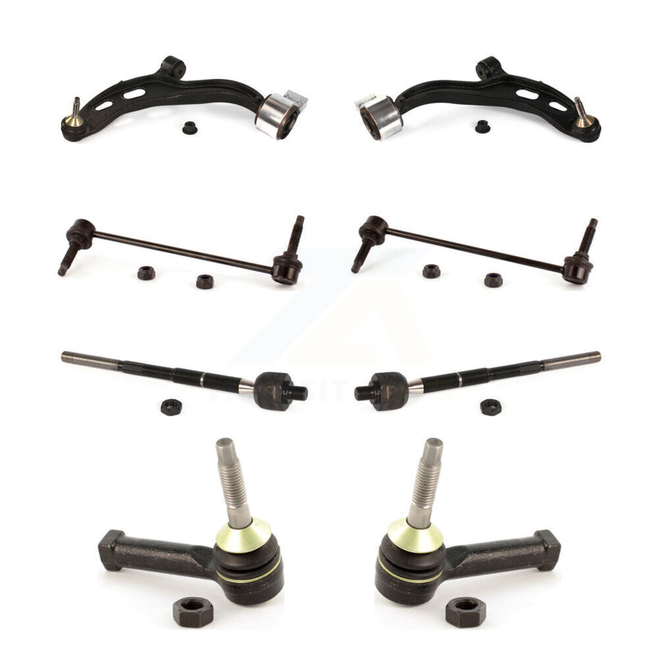 Front Suspension Control Arm And Ball Joint Assembly Steering Tie Rod End Stabilizer Bar Link Kit (8Pc) For Lincoln MKT KTR-100476
