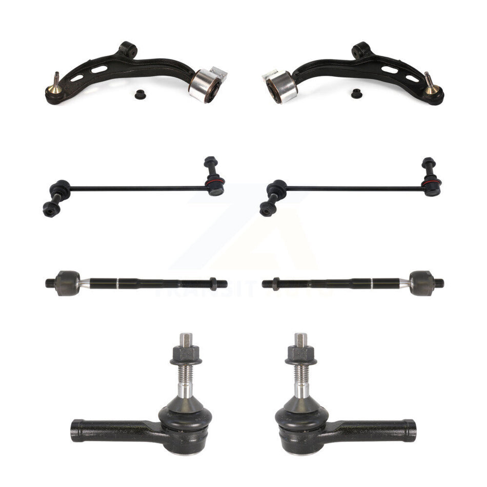 Front Suspension Control Arm And Ball Joint Assembly Steering Tie Rod End Stabilizer Bar Link Kit (8Pc) For Ford Police Interceptor Sedan Special Service KTR-100477