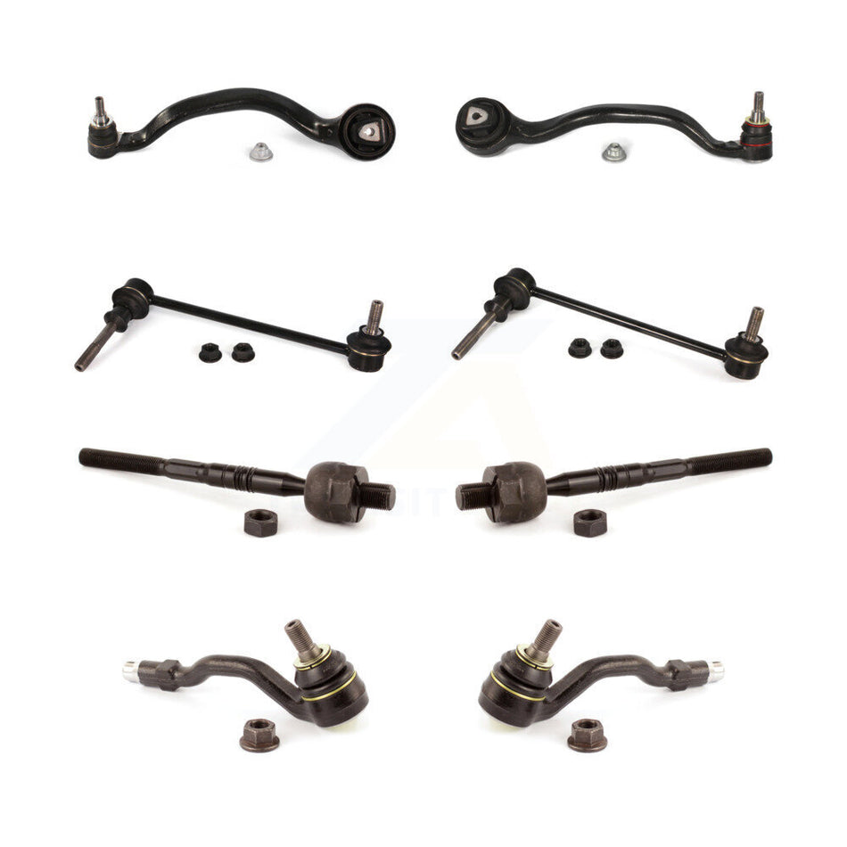 Front Suspension Control Arm And Ball Joint Assembly Steering Tie Rod End Stabilizer Bar Link Kit (8Pc) For BMW X5 X6 With Adaptive Drive KTR-100484